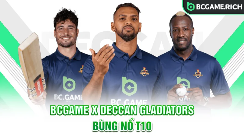 BCGAME tài trợ Deccan Gladiators bứt phá tại T10 League
