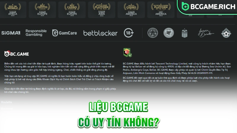 Liệu BCGAME có uy tín không?