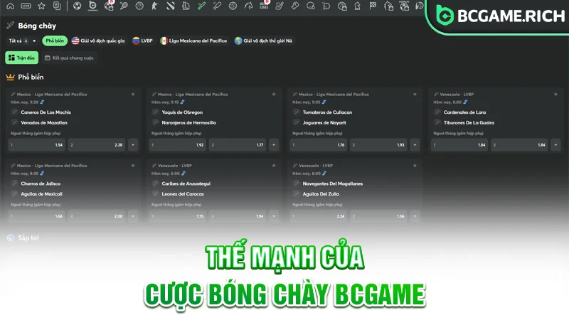 Thế mạnh của cược bóng chày tại BCGAME
