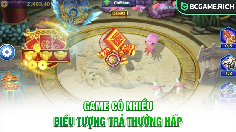 Game có nhiều loại biểu tượng trả thưởng hấp dẫn