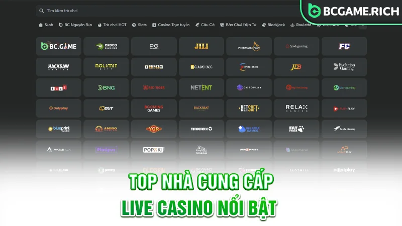 Điểm danh các nhà cung cấp game nổi bật nhất