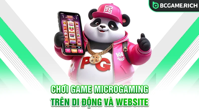 Có thể chơi game của Microgaming trên cả di động lẫn website