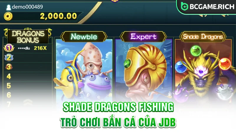 Shade Dragons Fishing là trò chơi bắn cá do JDB phát hành