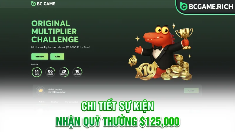 Thông tin sự kiện “Chạm hệ số thắng - chia ngay Quỹ Thưởng $125,000”