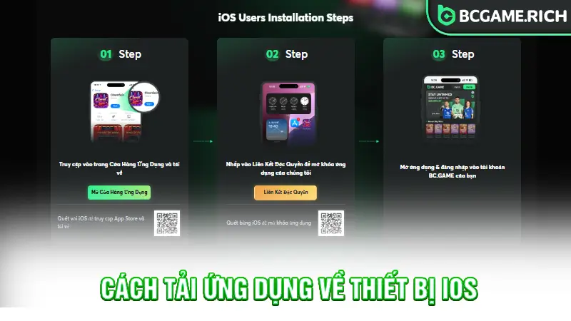 Chi tiết cách tải ứng dụng BCGAME về thiết bị iOS