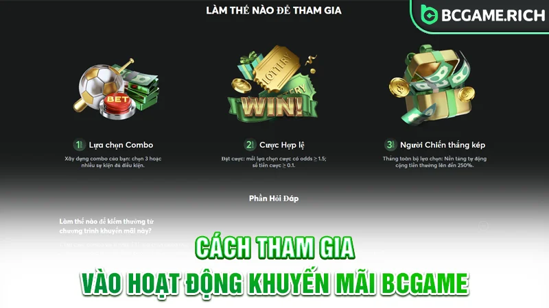 Cách tham gia vào hoạt động Vua Combo Cá cược thể thao BCGAME